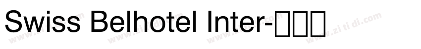 Swiss Belhotel Inter字体转换